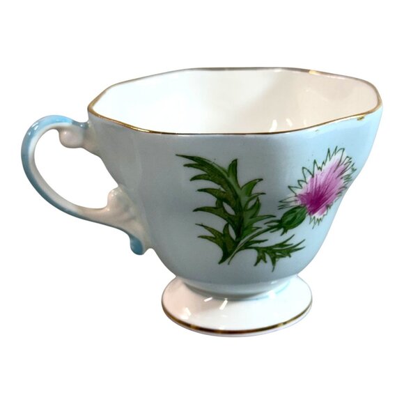 Vintage Foley Teacup and Saucer Glengarry Thistle Pattern Bone China England - Picture 14 of 14